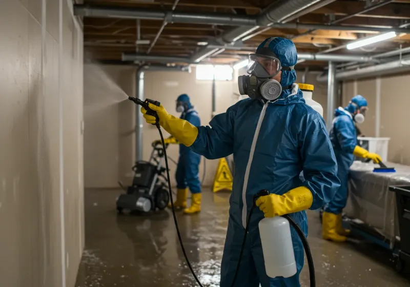 Basement Sanitization and Antimicrobial Treatment process in Wrightsboro, NC