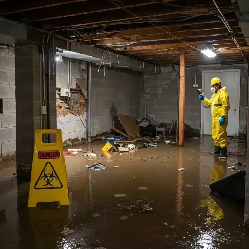 Flooded Basement Electrical Hazard in Wrightsboro, NC Property